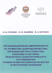 Организационная деятельность по развитию добровольчества: организация пространства, команды и системы. Результаты социологического исследования уровня развития добровольчества в Республике Мордовия