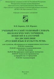 Учебный русский толковый словарь филологических терминов, понятий и категорий по дисциплине «Русский язык и культура речи» для студентов, обучающихся по направлениям подготовки 35.03.04 Агрономия, 35.03.03 Агрохимия и агропочвоведение, 36.03.02 Зоотехния, 36.03.01 Ветеринарносанитарная экспертиза, 35.03.07 Технология производства и переработки с/х продукции, 35.03.06 Агроинженерия