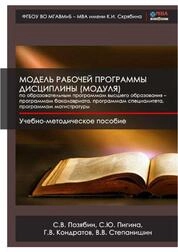 Модель рабочей программы дисциплины (модуля) по образовательным программам высшего образования – программам бакалавриата, программам специалитета, программам магистратуры