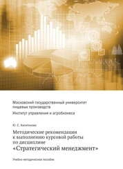 Методические рекомендации к выполнению курсовой работы по дисциплине «Стратегический менеджмент»