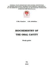 Biochemistry of the Oral Cavity
