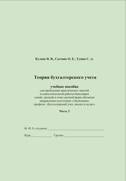 Теория бухгалтерского учета: Ч. 2