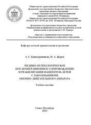 Медико-психологическое послеоперационное сопровождение и реабилитация пациентов-детей с заболеваниями опорно-двигательного аппарата