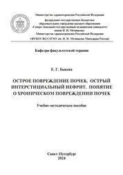 Острое повреждение почек. Острый интерстициальный нефрит. Понятие о хроническом повреждении почек