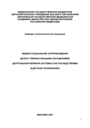 Медико-социальное сопровождение детей с перинатальными поражениями центральной нервной системы и их последствиями в детской поликлинике